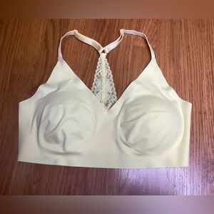 Victoria's Secret Yellow Lace-Trim Racerback Bralette, size Medium